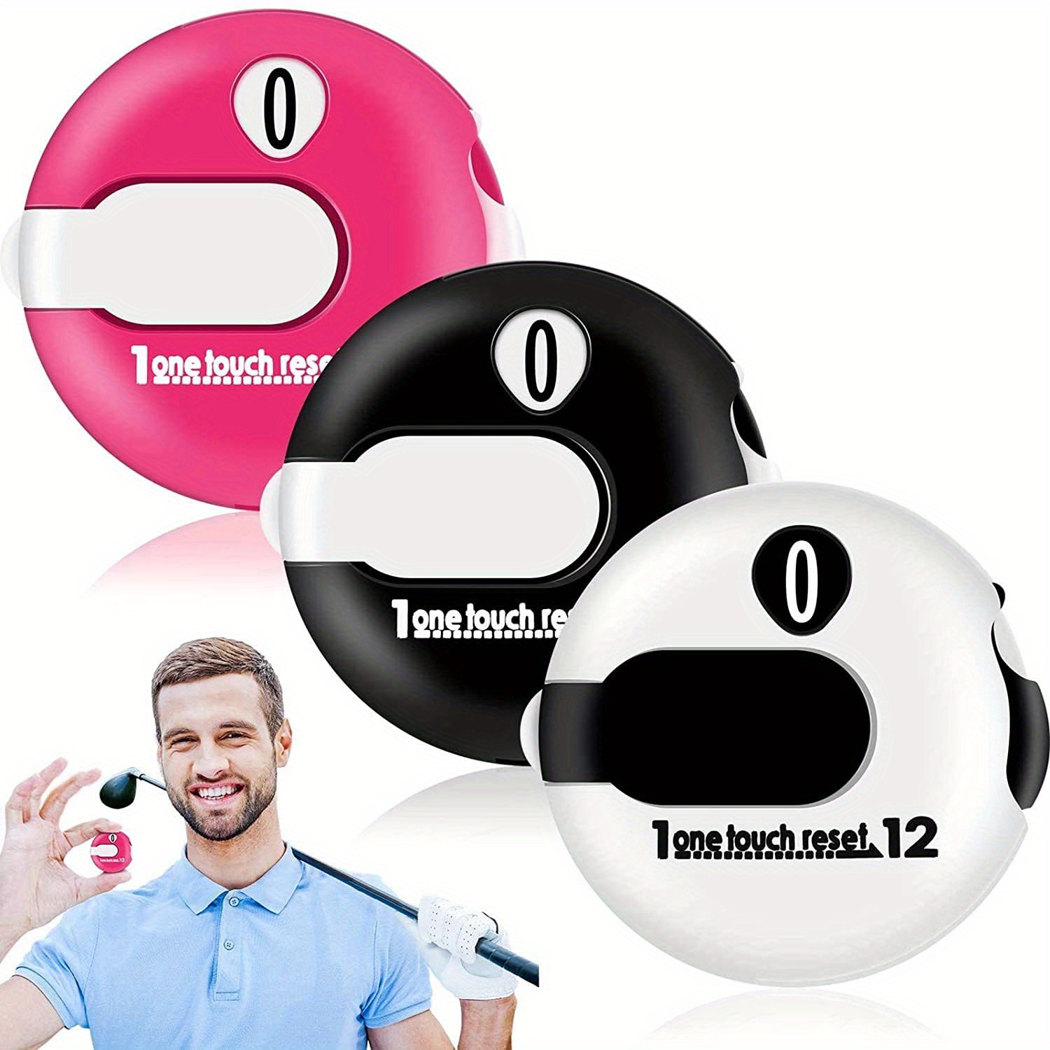 

3pcs Portable Golf Score Counter - Keep Track Of Your Score With Ease - Compact And Lightweight Golf Accessory