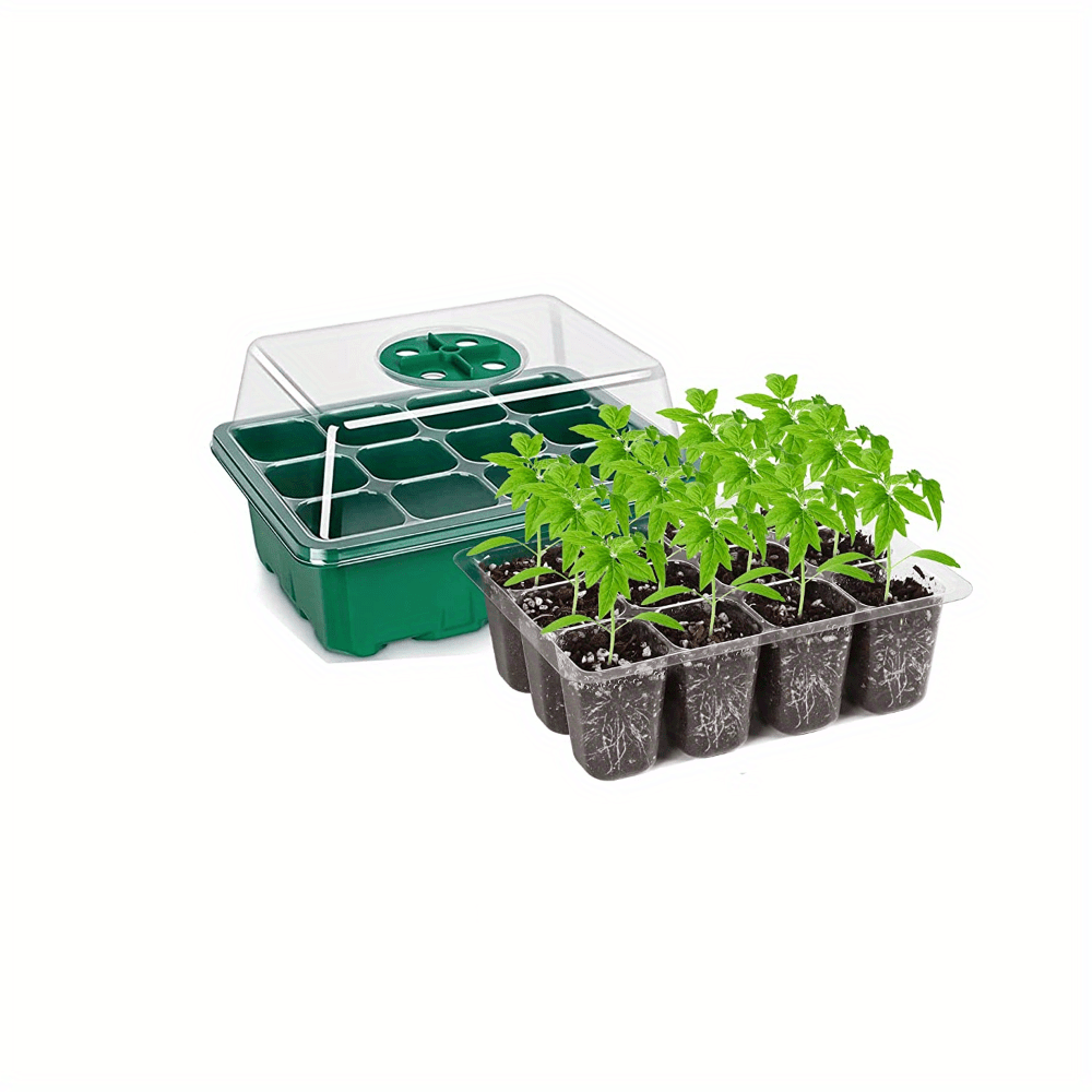  Kit de iniciación de semillas, 10 paquetes, bandejas de 72  celdas para semilleros de germinación de plántulas, minipropagador, para  jardinería y cultivos : Patio, Césped y Jardín