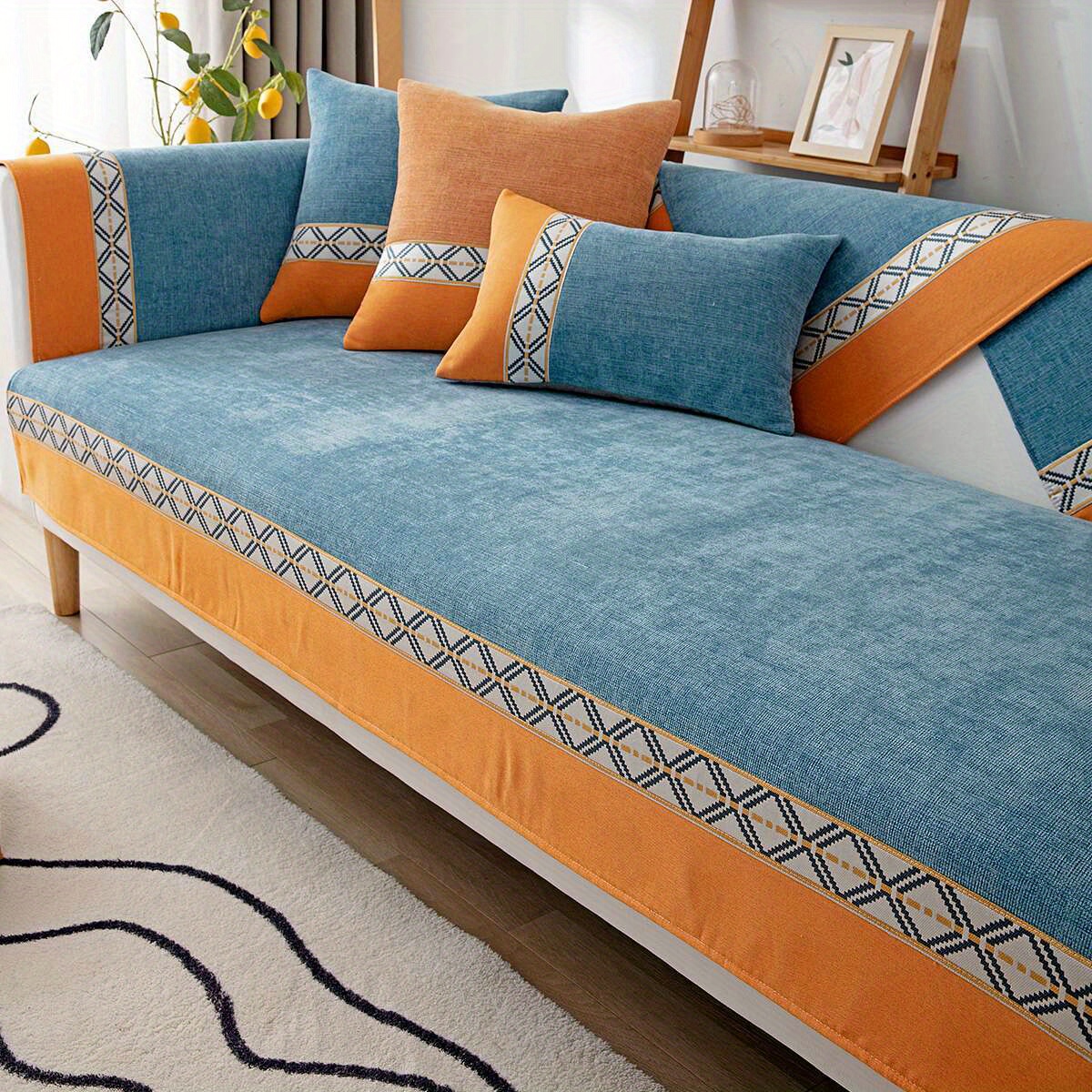 High Quality Sofa Covers Chenille Solid Color Corner Sofa Towel Anti-slip  Protection Pad Couches Living Room Home Four Seasons