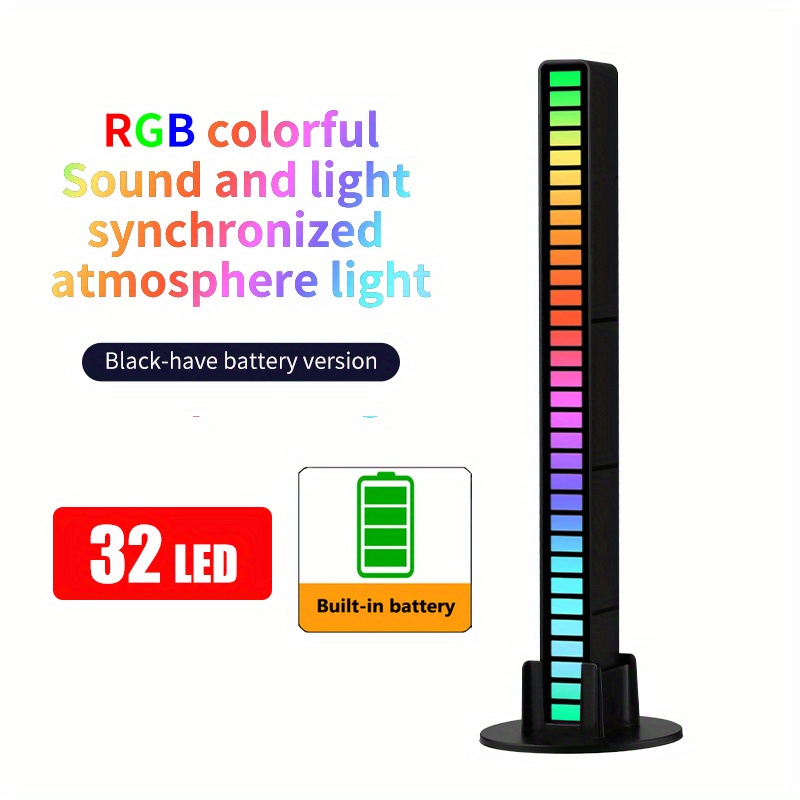 Wireless Sound Activated RGB Light Bar APP Control Music Rhythm Pickup Led  Lights Colorful Ambient Lamp for Party Car Desk Decor - AliExpress