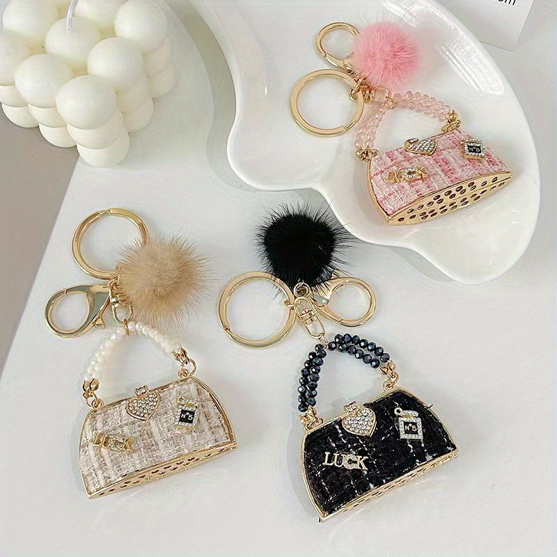 Creative Cute Mini Bag Keychain Cute Bag Key Chain Keyring Ornament Bag Purse Charm Accessories,Temu