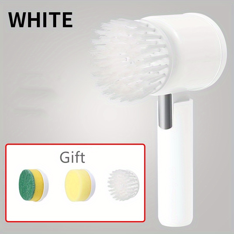 Electric Handheld Spin Scrubber Cordless Cleaning Brush with 2 Rotatin