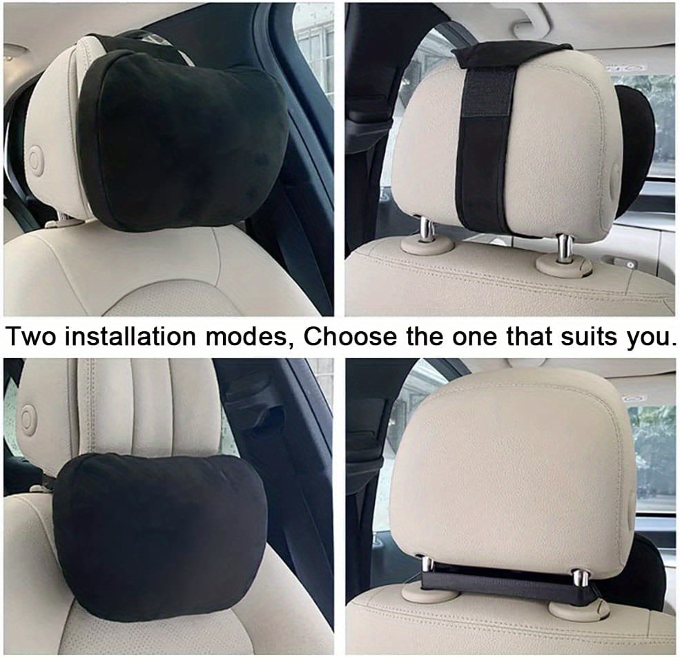 Car Head Seat Pillow Travel Cushion Headrest Relieve Neck Pain