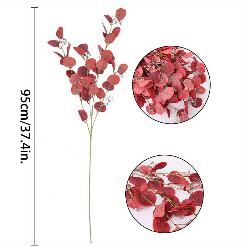 Fake Leaves Artificial Leaf Stem Fake Plant Leaves Temu