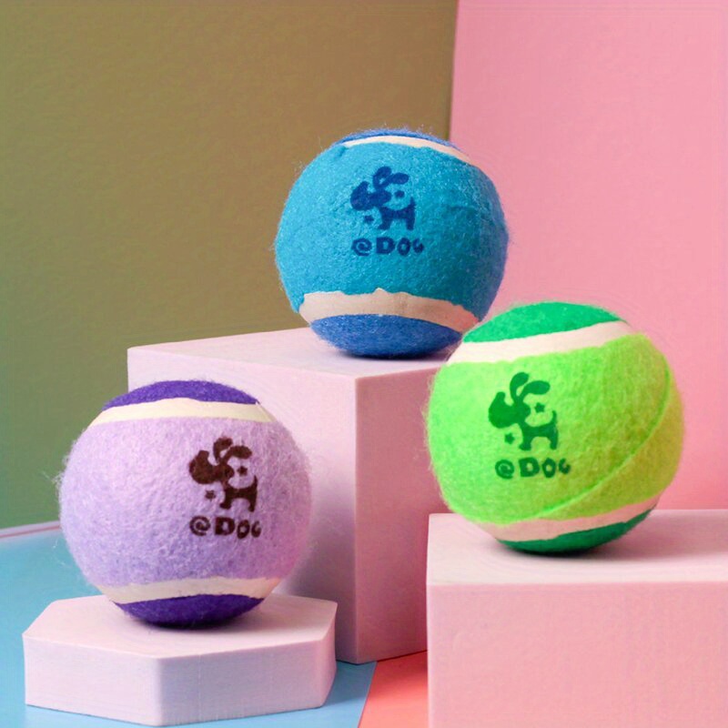 Interactive Pet Toy Ball Bicolor Tennis Ball Dog Training - Temu Australia