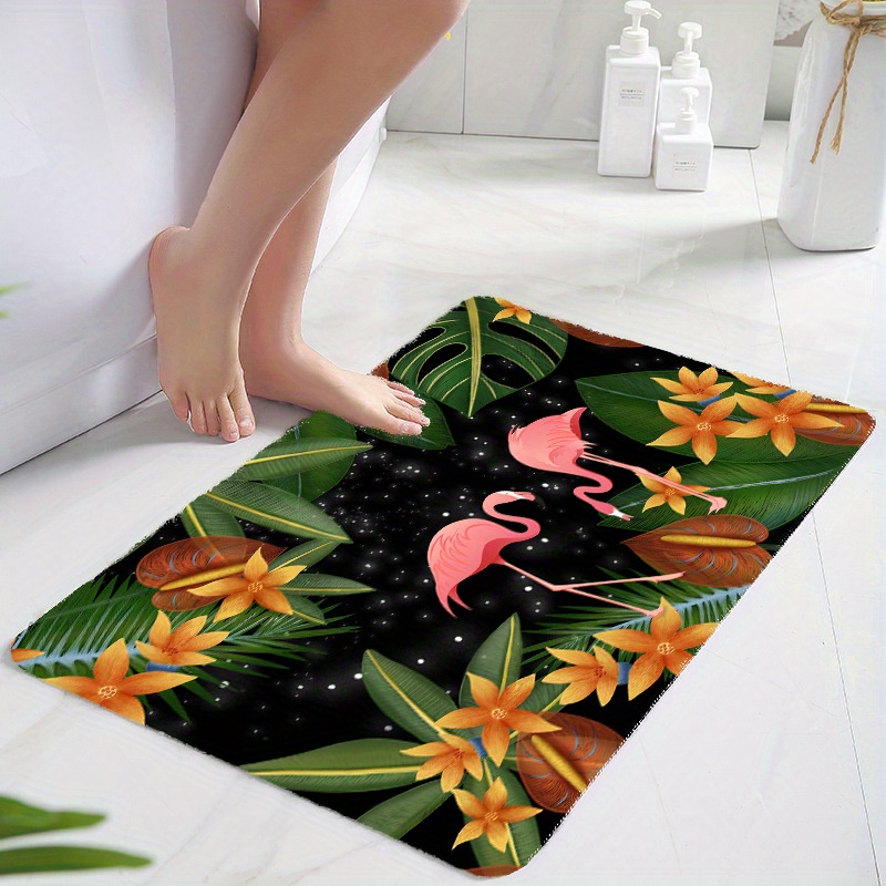 Bath Mat, Rubber Anti-slip Quick-dry Floor Mat, Super Absorbent