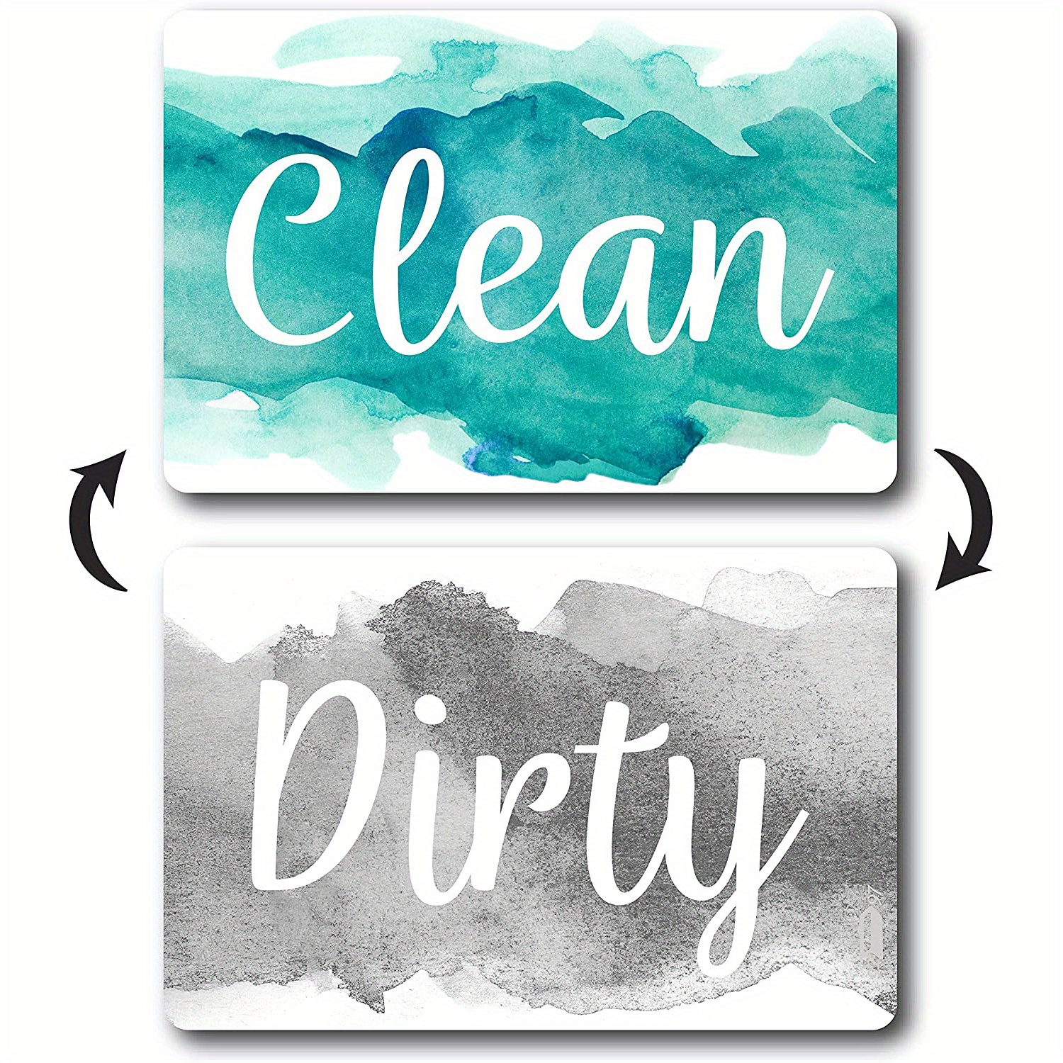 Reversible Double Sided Clean Dirty Dishwasher Magnet Flip Sign