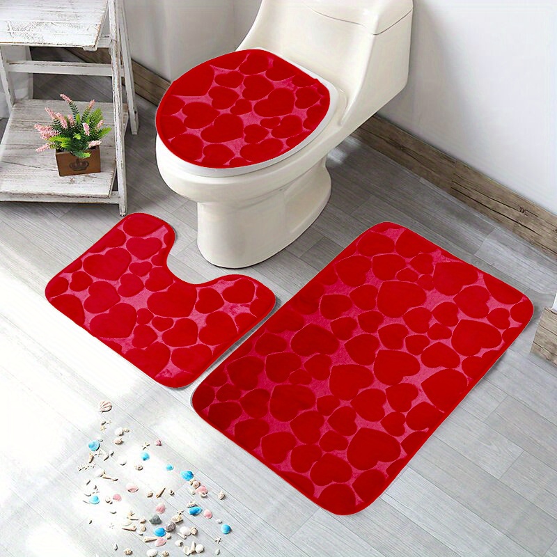 Memory Foam Soft Bath Mats-Non-slip Absorbent Washable Rug Toilet Floor Mat  Home Bath U-shaped Soft And Comfortable Bathroom Rug