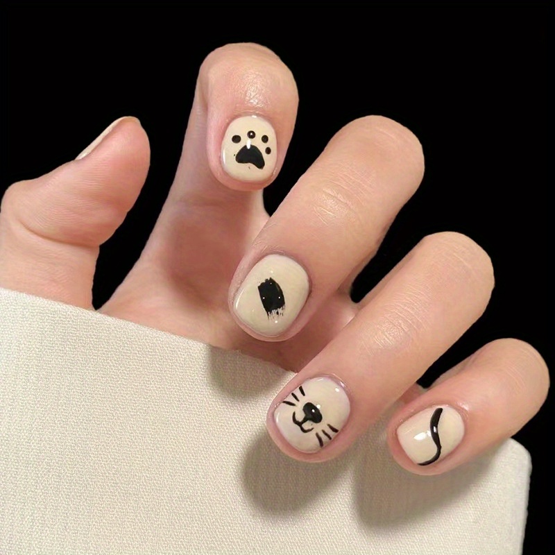 White cat hot sale nails