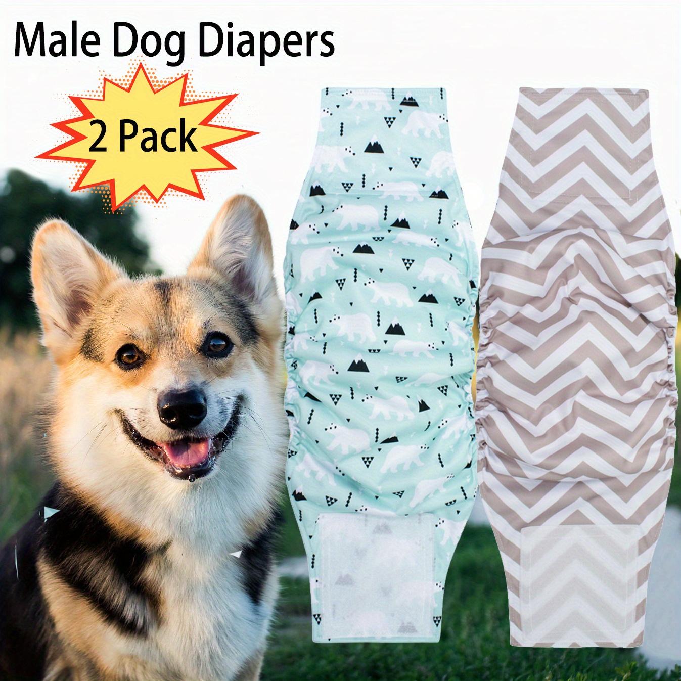 German Shepherd Puppy Diapers Dog Diapers, Big Dog Diapers, Custom