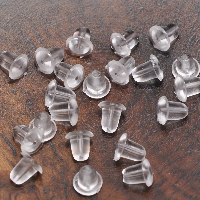 100pcs Soft Silicone Metal Rubber Earring Backs Stopper For Stud