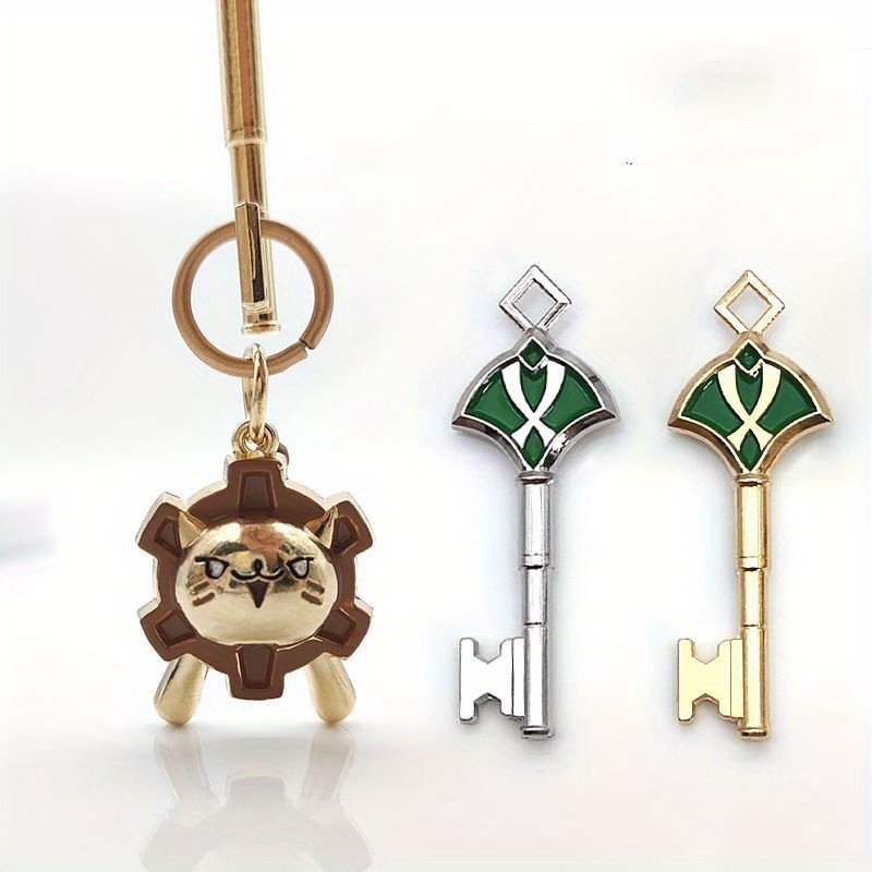 Game Anime Keychains Kawaii Keyrings Pendant A Temu