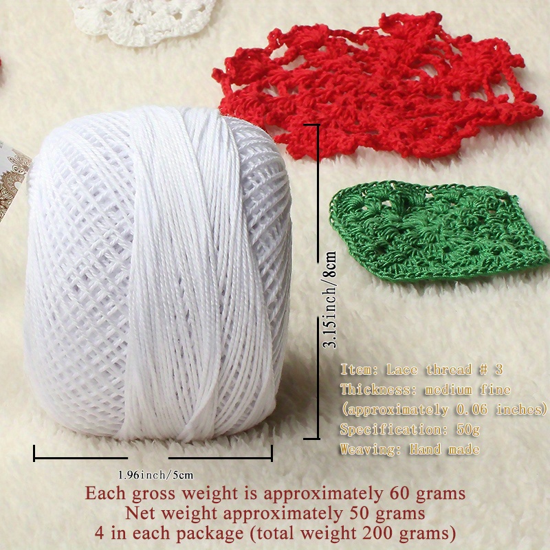 50g/Ball Lace Cotton Yarn Hand Knitting Crochet Thin Lace Yarn For Baby  Blanket Scarf DIY