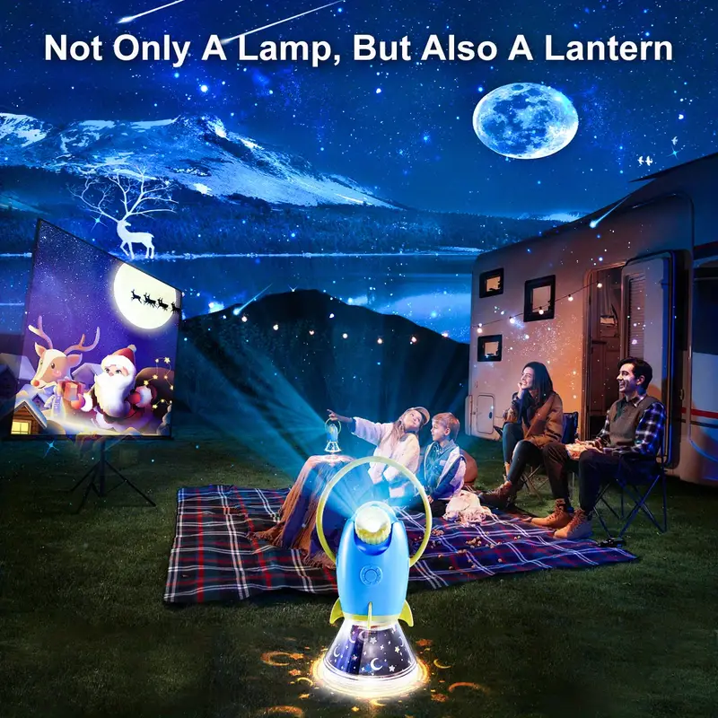 1pc star lamp projector galaxy projector for bedroom night light projector for kids adults gaming room ceiling room decor blue details 7