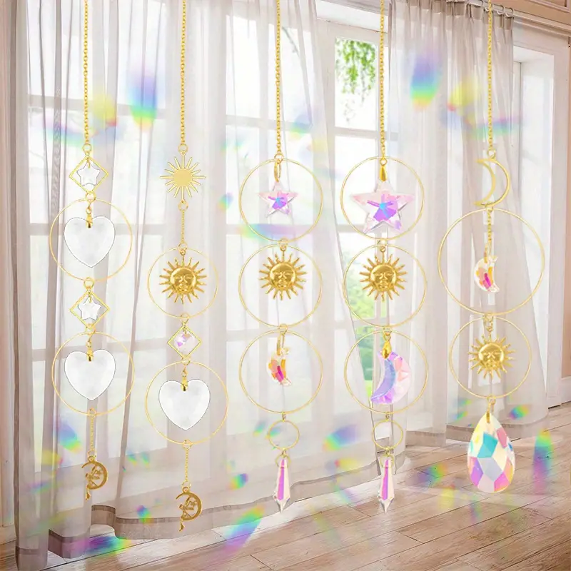 Acheter Attrape-lumière suspendu, perle réfléchissante, prismes  arc-en-ciel, pendentif en cristal, décor de lustre, attrape-soleil