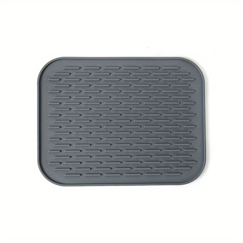 Orblue Silicone Dish Drying Mat Gray Kitchen Countertop Drain Mat 