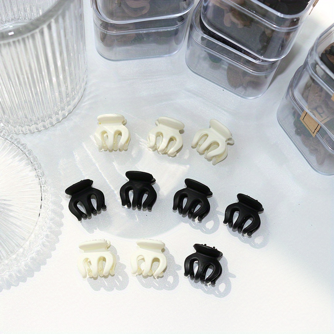 24 Pieces Mini Jaw Clips Plastic Hair Claw Clips for Girls, No-Slip Grip  Small Black Hairpin Clamps