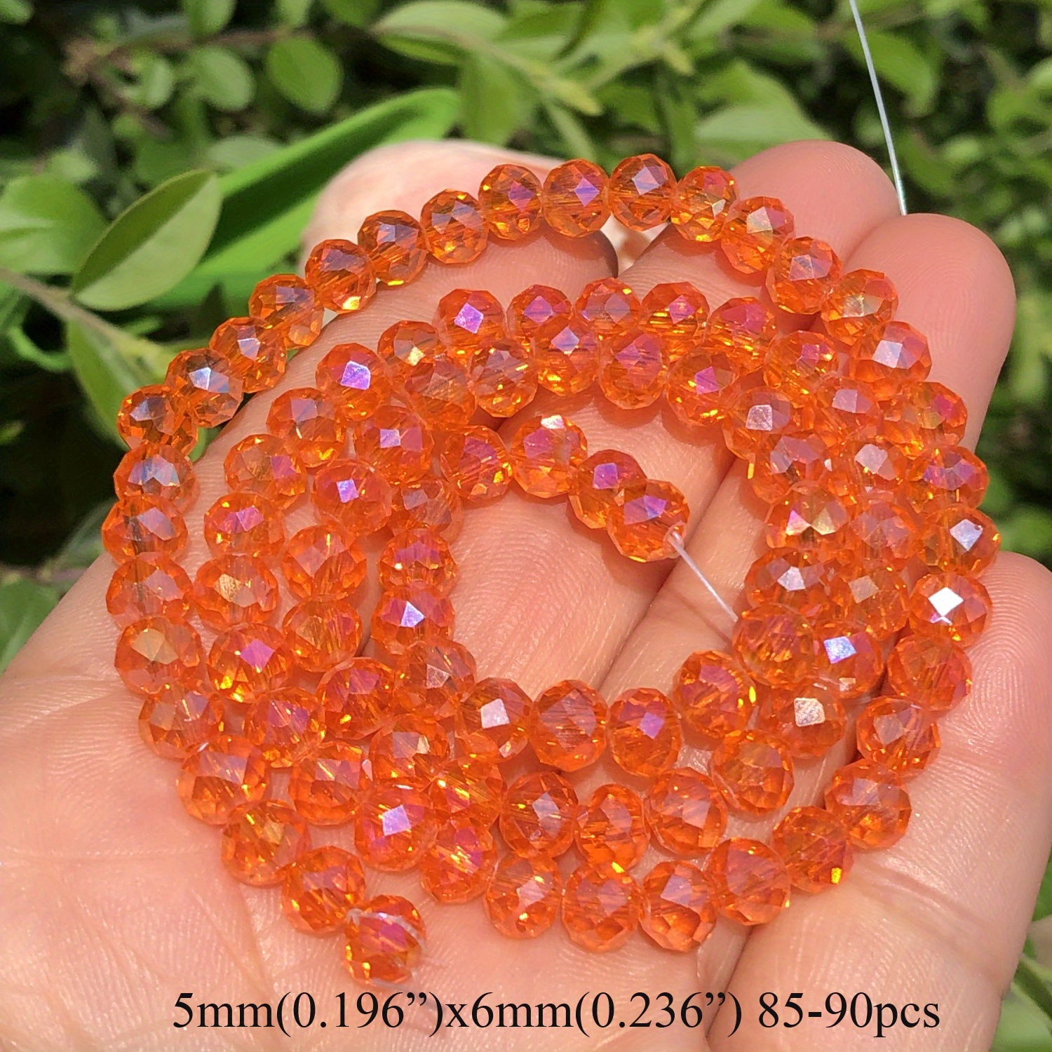 Ab Red Multicolor Austria Crystal Beads Faceted Rondelle - Temu