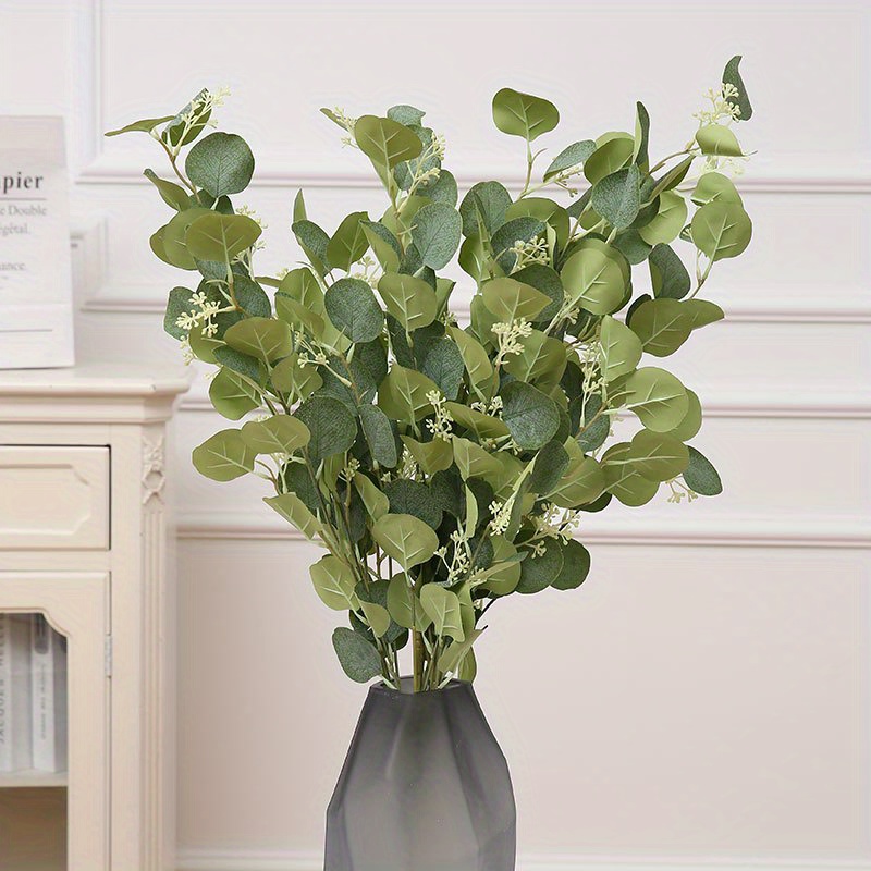 Fake Leaves Artificial Leaf Stem Fake Plant Leaves Temu