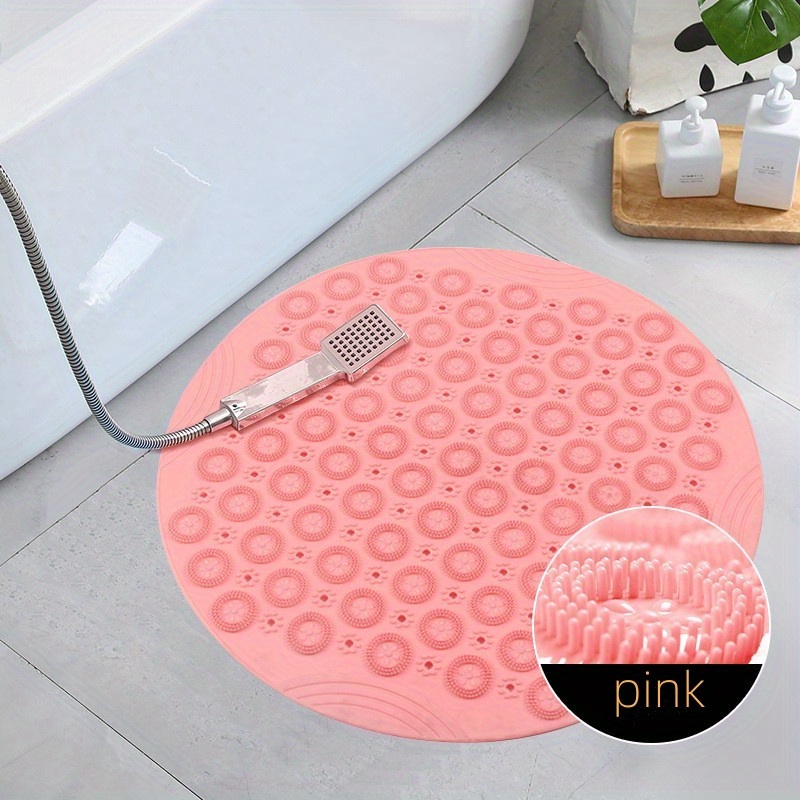 Bathroom Mat Anti Slip Suction Cup Circular Silicone Bath Mat
