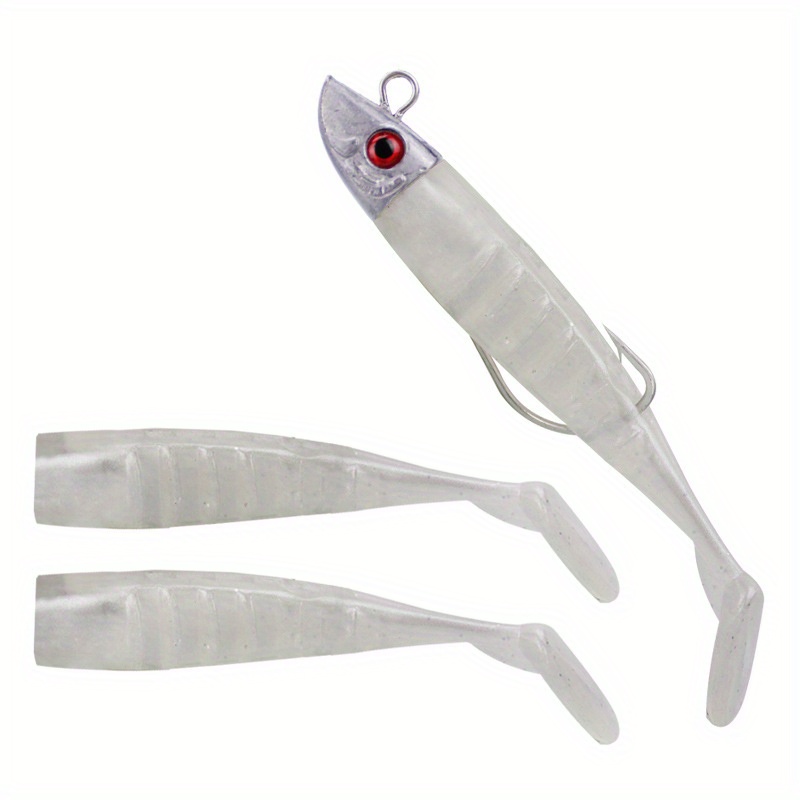 3pcc Bionic Soft Fishing Lures Lead Head Paddle Tail - Temu Cyprus