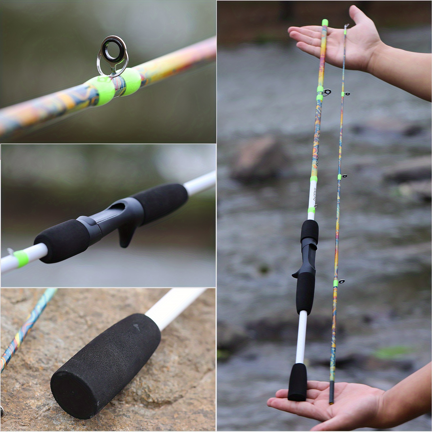 Sougayilang 2 section Fishing Rod Ml Power Carbon Casting - Temu Japan