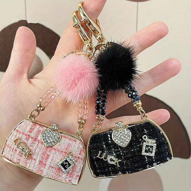 Good Luck Rhinestone Money Bag Keychain For Women And Girls - Temu