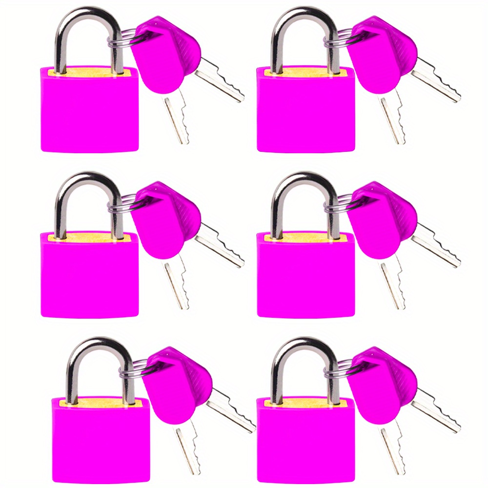 Layssa Padlock (10 Pack) Small Padlock with Key for Luggage Lock, Backpack,  Gym Locker Lock, Suitcase Lock, Classroom Matching Game and More, 10 ×
