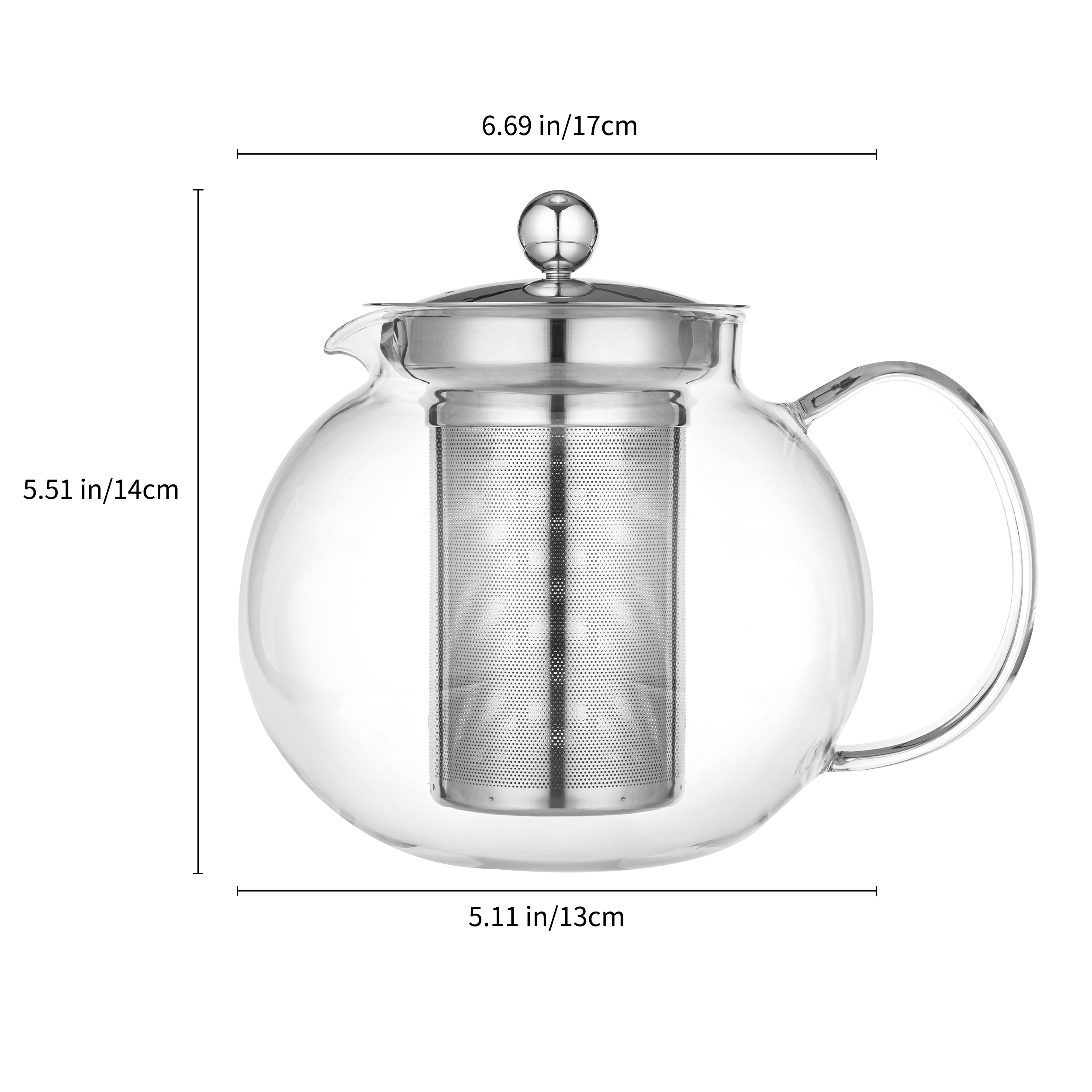 Microwave Safe Glass Teapot Removable Stainless Steel - Temu