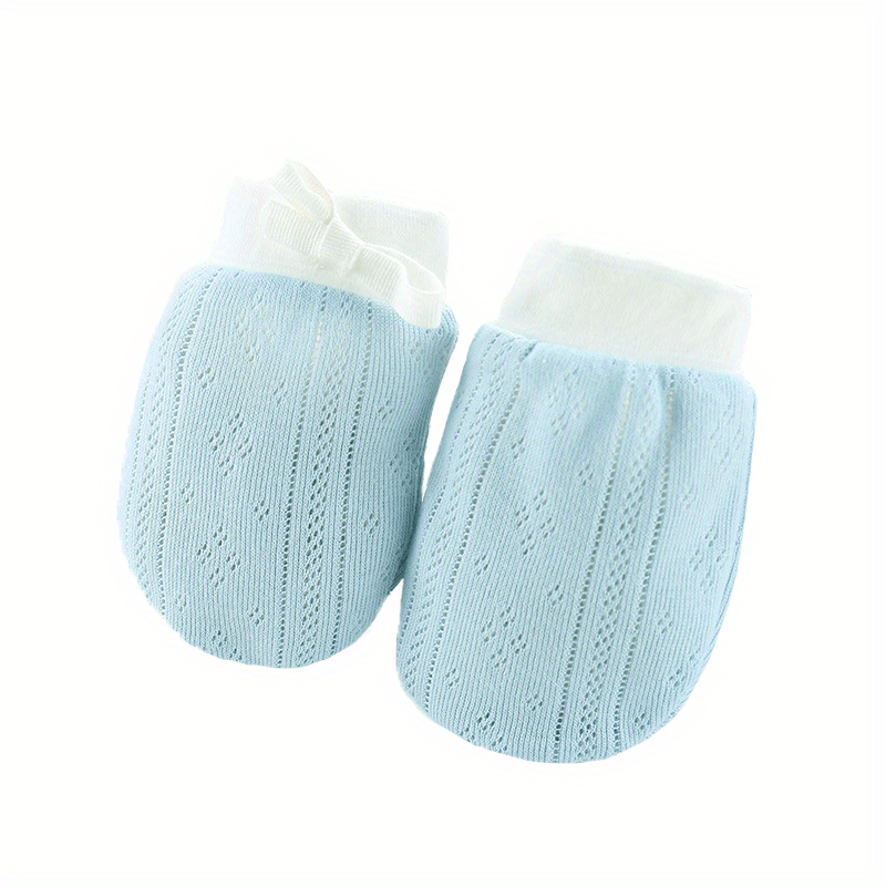 Manoplas para bebés recién nacidos, 100% algodón transpirable, guantes  ajustables para bebés y niñas
