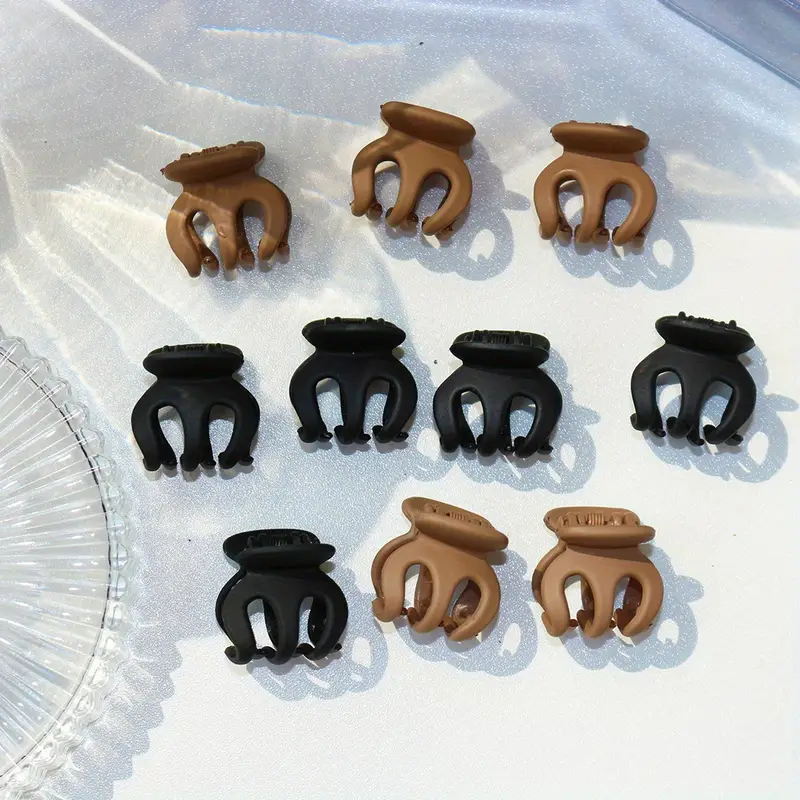 Black Flower Hair Claw Clips - 1Pcs Large Matte Twin Flower Design Hawaiian Hair Accessories Strong Hold Non Slip Shark Clamp Hairpins Barrette For Women & Girls - Foto 2