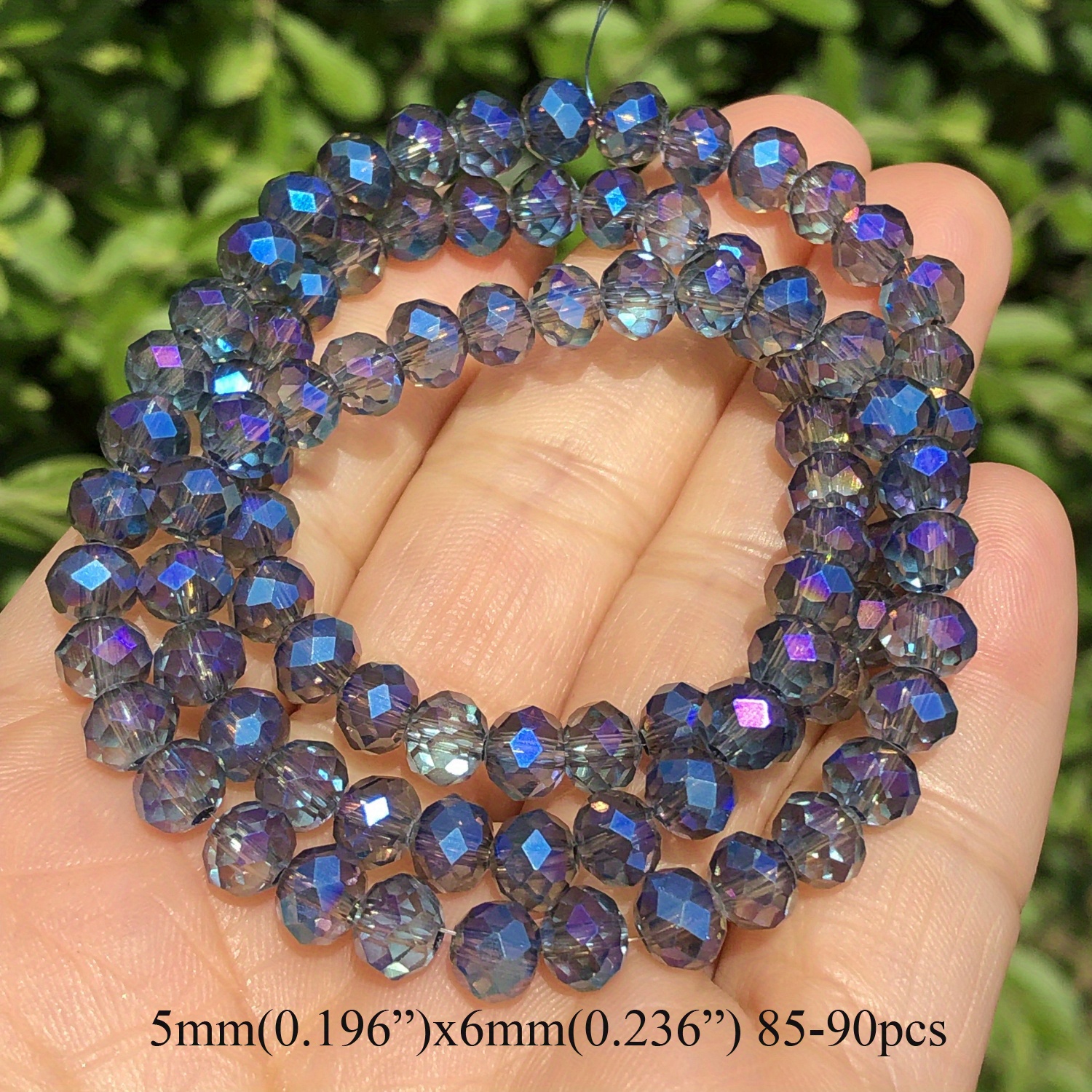 Gemstone Faceted Ab Blue Austria Crystal Bead Glass Loose - Temu