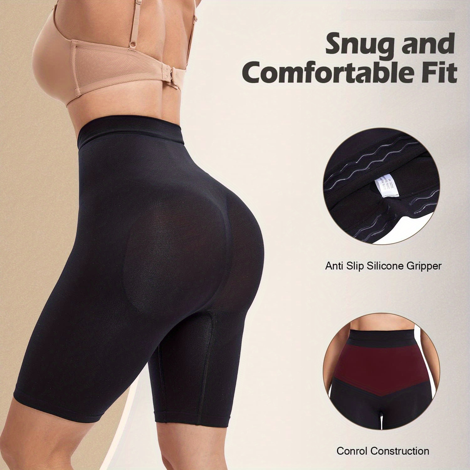 Seamless Shaping Panties, Tummy Control Compression Panties To Lift & Shape Buttocks, Women's