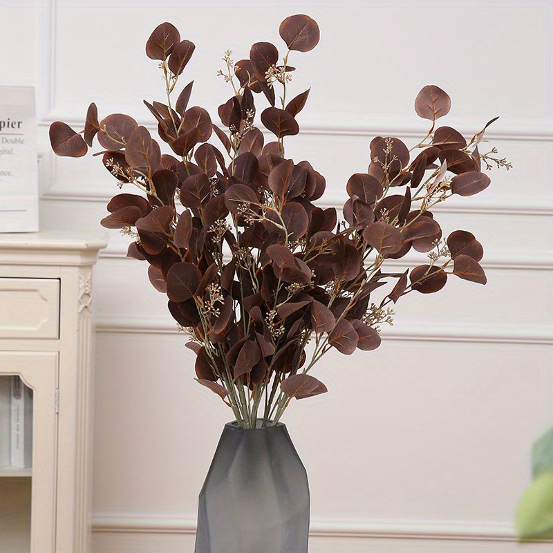 Fake Leaves Artificial Leaf Stem Fake Plant Leaves Temu