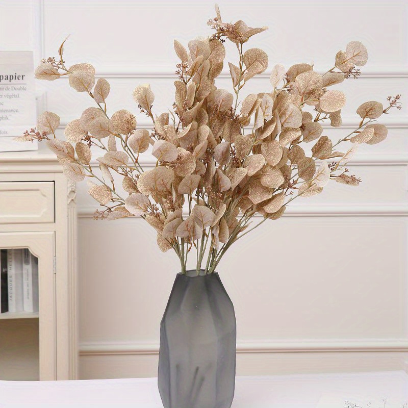 Fake Leaves Artificial Leaf Stem Fake Plant Leaves Temu