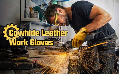 Leather Work Gloves With Reinforced Palm For Men Women - Temu