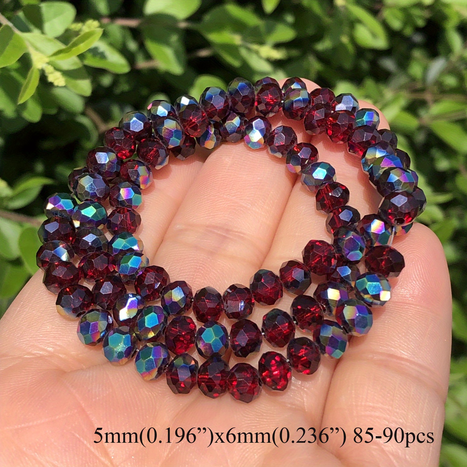 Garnet 5mm Round Beads - 15 inch strand