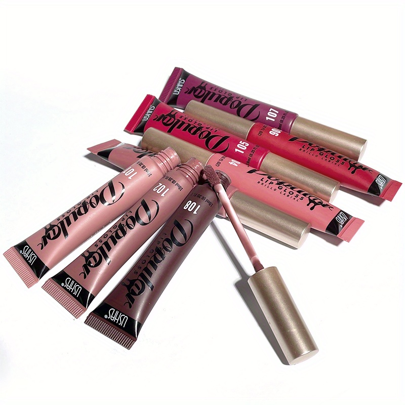 8 Color Tube Lip Gloss Glossy Dewy Texture Lasting Bright Moisturizing