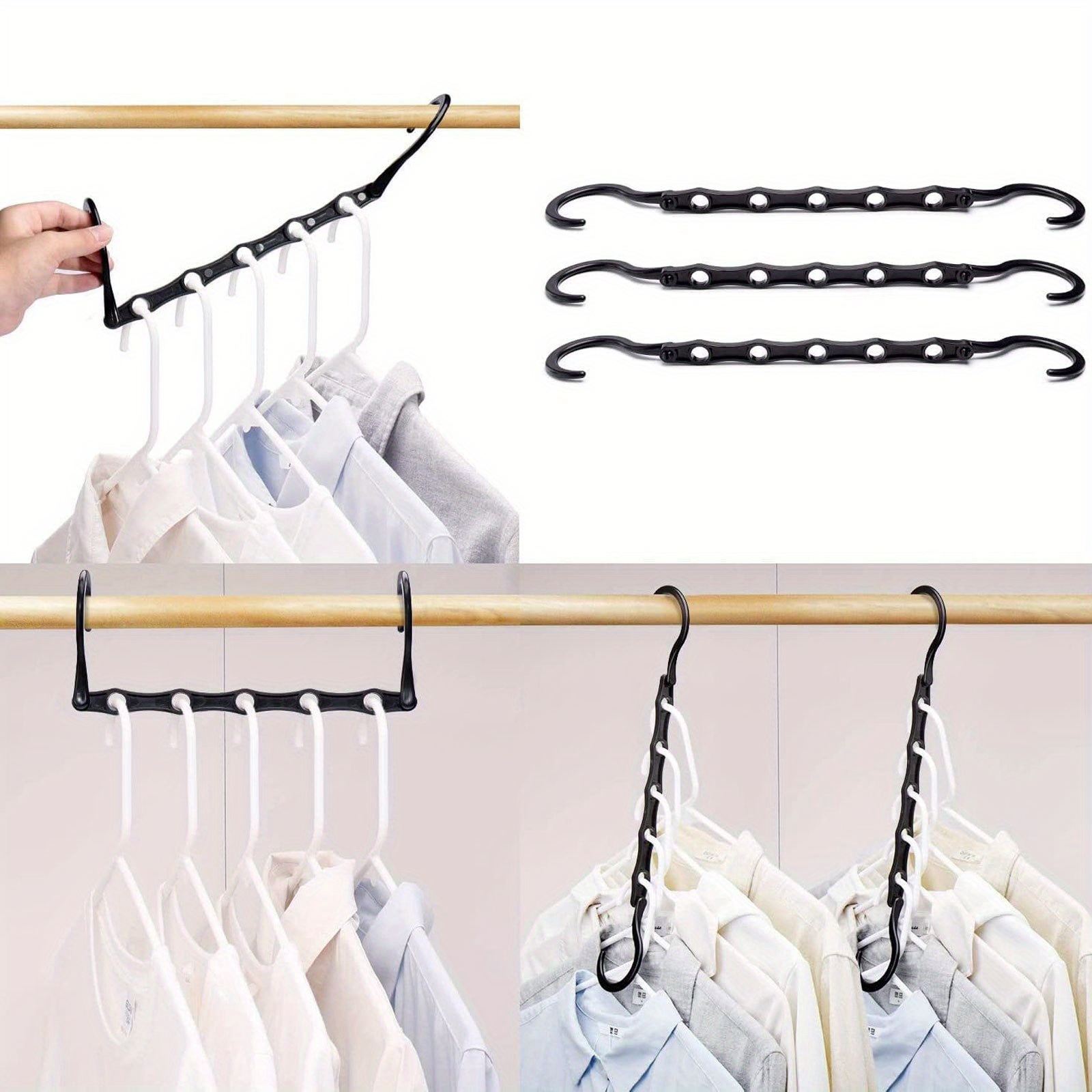 Space Saving Hangers Premium Smart Hanger Hooks - Temu