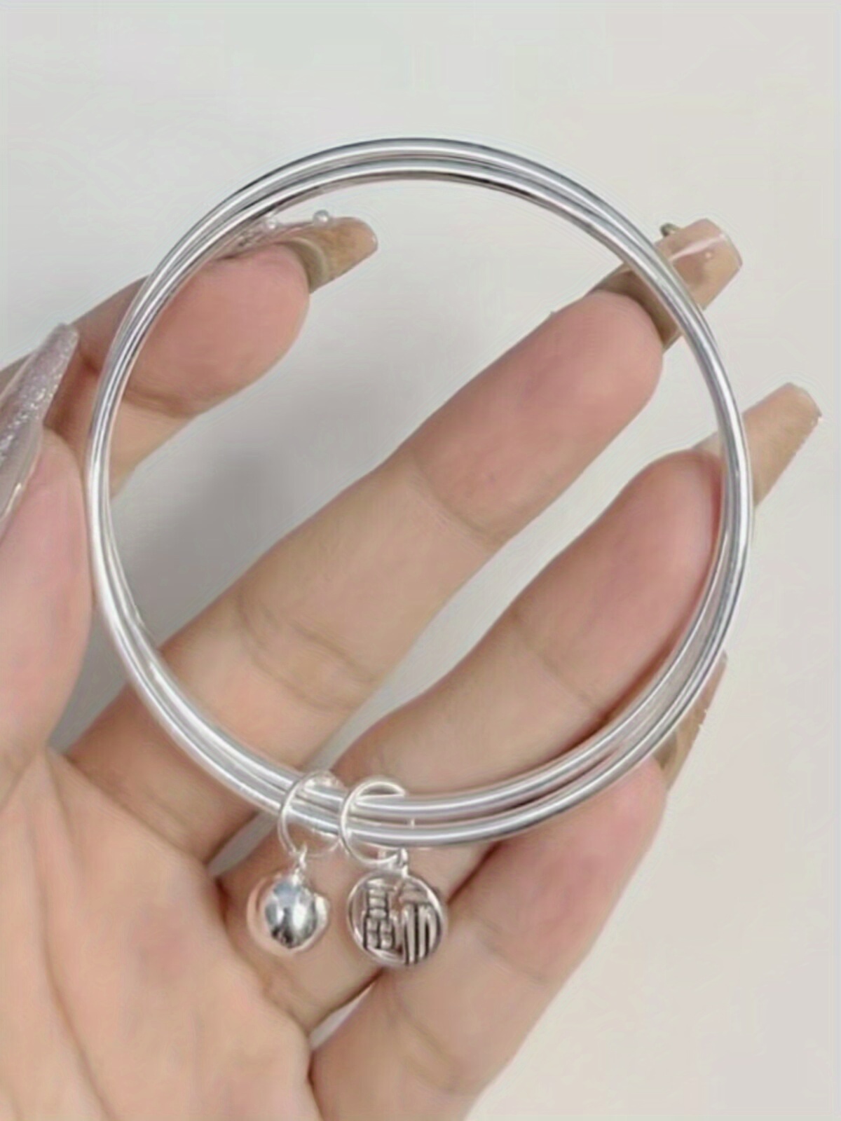 Double Ring Blessing Word Bell Bracelet