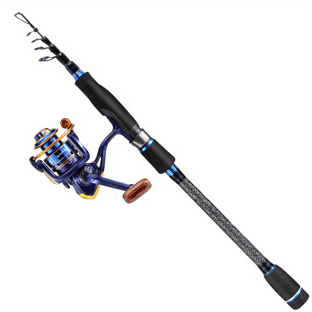 XUAN ZILUO Fishing Rod Fishing Rod Carbon Spinning Fishing Rod and Fishing  Reel Combo Telescopic Fishing Pole Spinning Reel Kit for Beginner Fishing