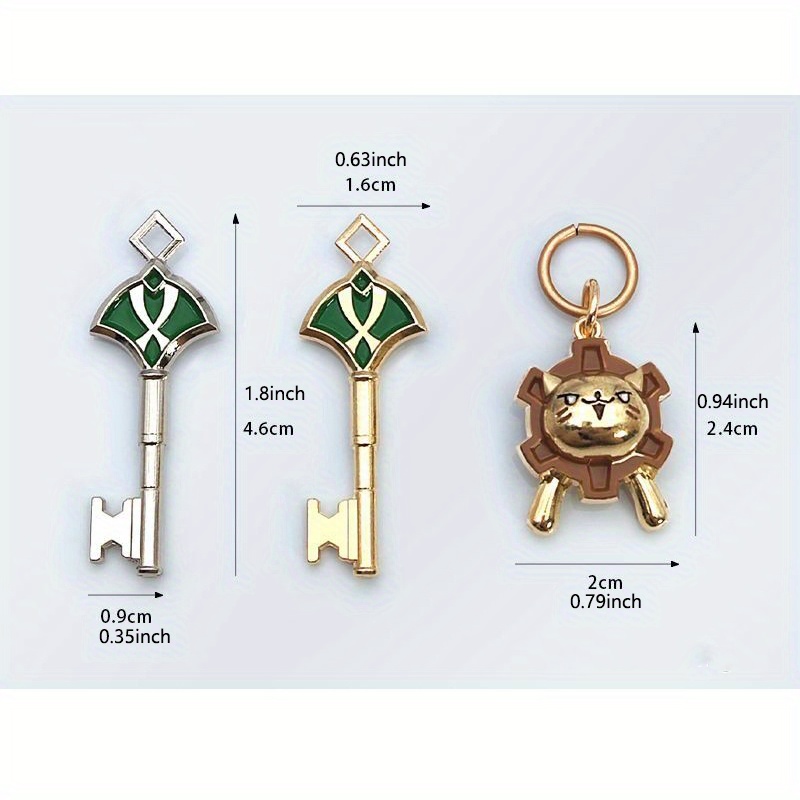Game Anime Keychains Kawaii Keyrings Pendant A Temu