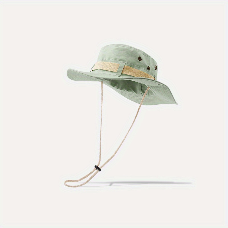 Dark Khaki Fashionable Beach Hat, Men's Camping Outdoor Floppy Hat for Men Fishing Hat,Mens Bucket Hat,Temu