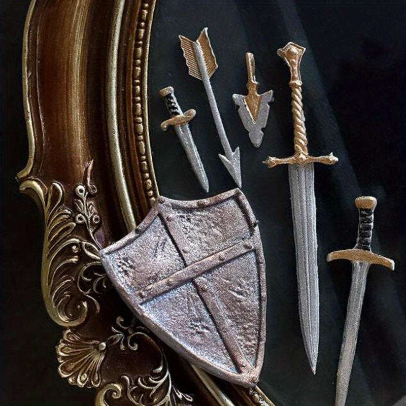 Weapon Chocolate Mold Knight Sword Shield Dragon Shaped - Temu Canada