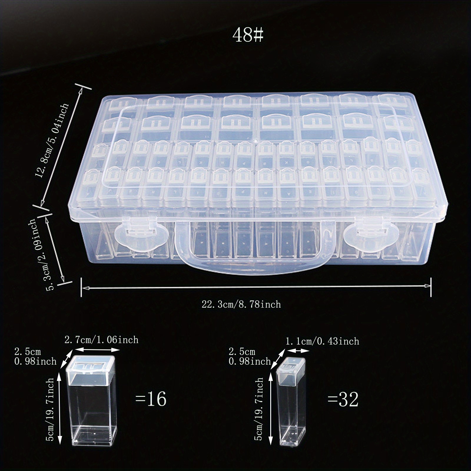 1pc Boîte de rangement de peinture de diamant DIY 32/48/64 - Temu Canada