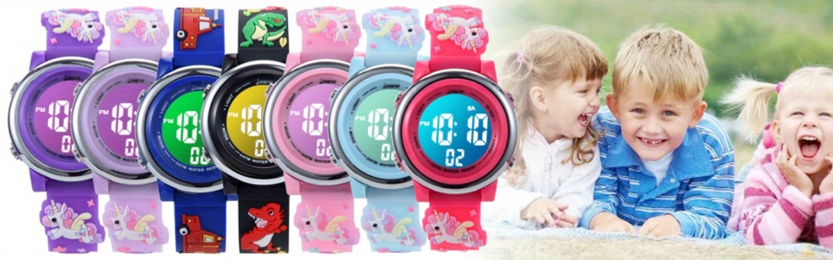 Niños Unicornio Reloj Para Niñas Reloj Digital Para Niños Pequeños Reloj  Con Luces De 7 Colores Con Alarma Cronómetro Unicornio Para 3-10 Años - Los  Mejores Regalos Para Niños Niñas