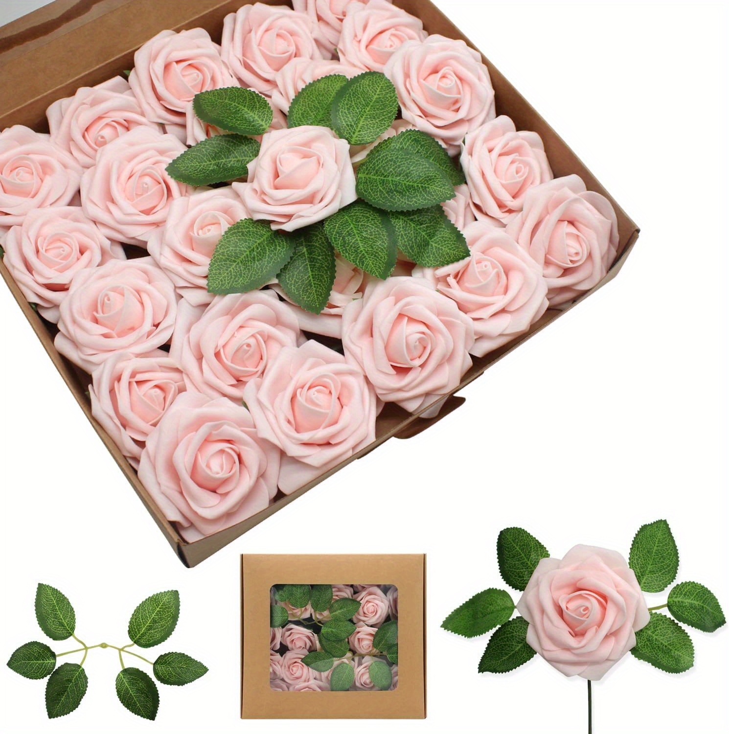 1 Scatola 25 Pezzi Rose Artificiali Rose Finte In Gommapiuma - Temu Italy