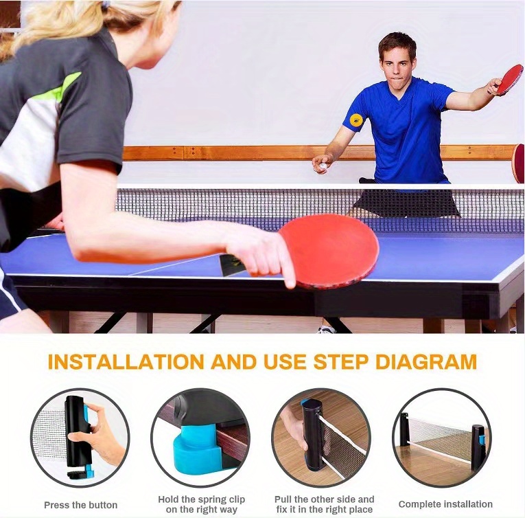 Competition ready Table Tennis Racket Set 2 Rackets + Temu