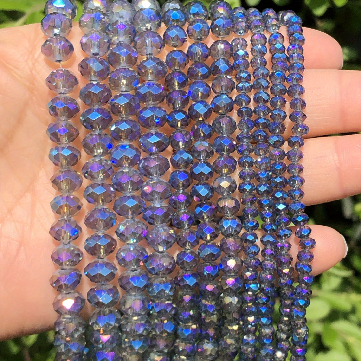 Faceted Purple Plated Austria Crystal Glass Beads Loose - Temu