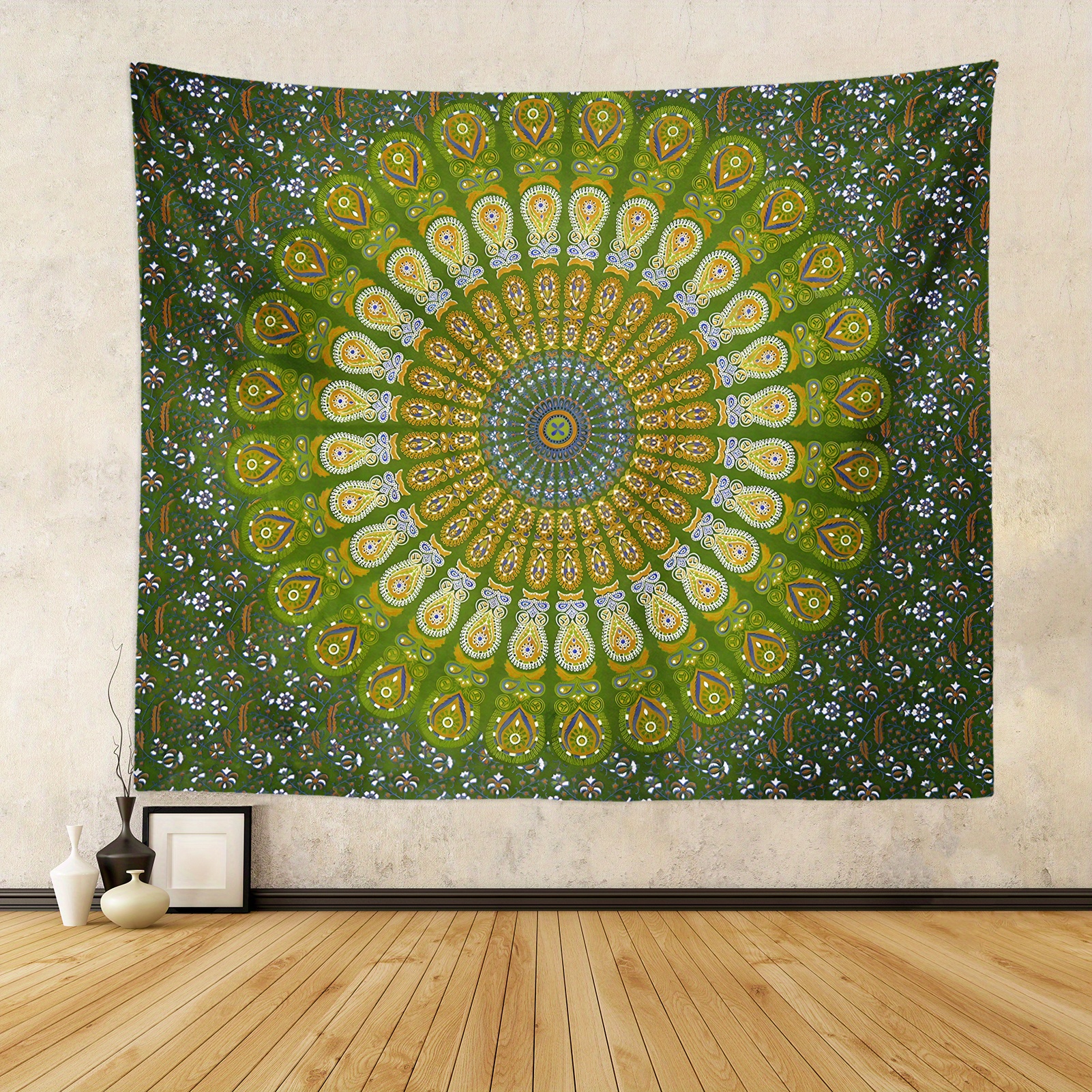 Green discount mandala tapestry